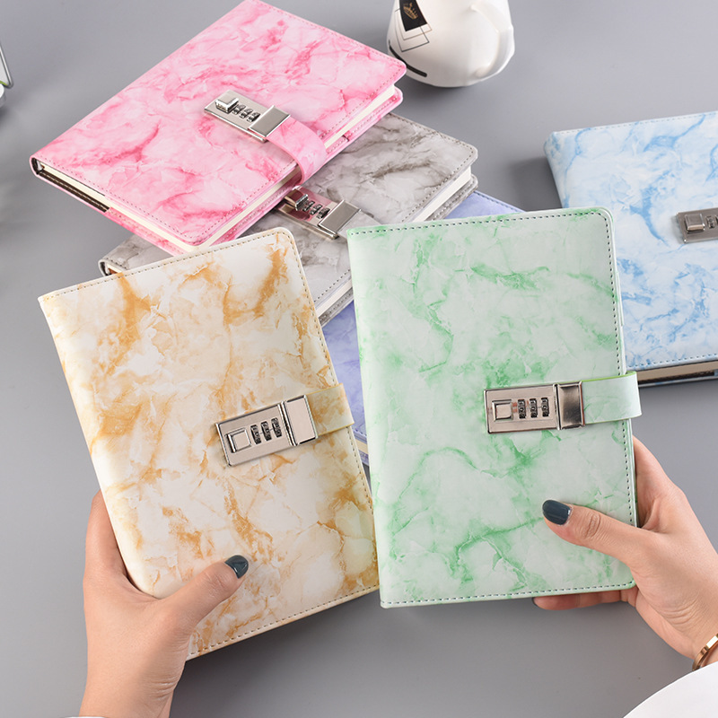 A4a5 Password Creative Student  Diary NotebookLock Power Bank Notebook Thickened Hand Account Notebook for Office Workers